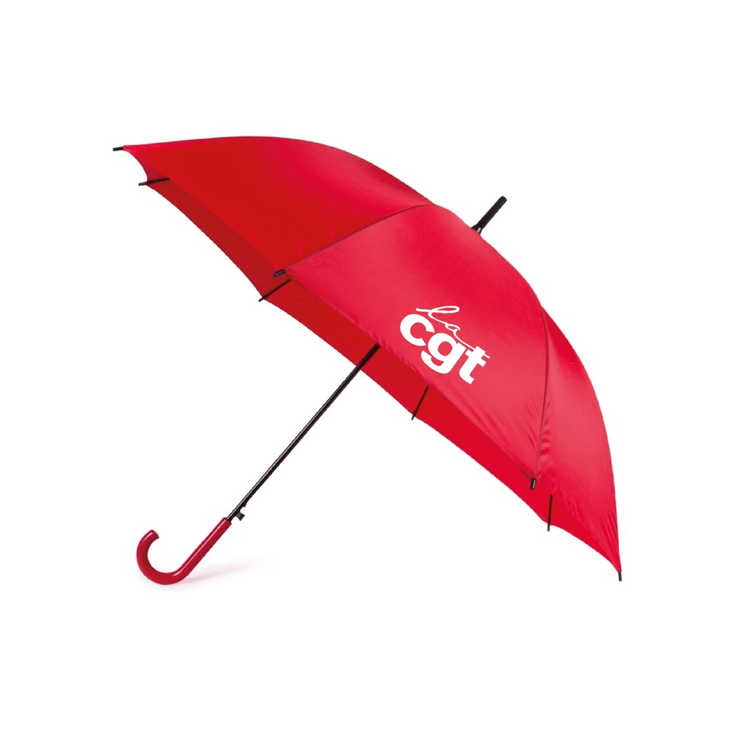 Parapluie rouge avec poignée assortie  