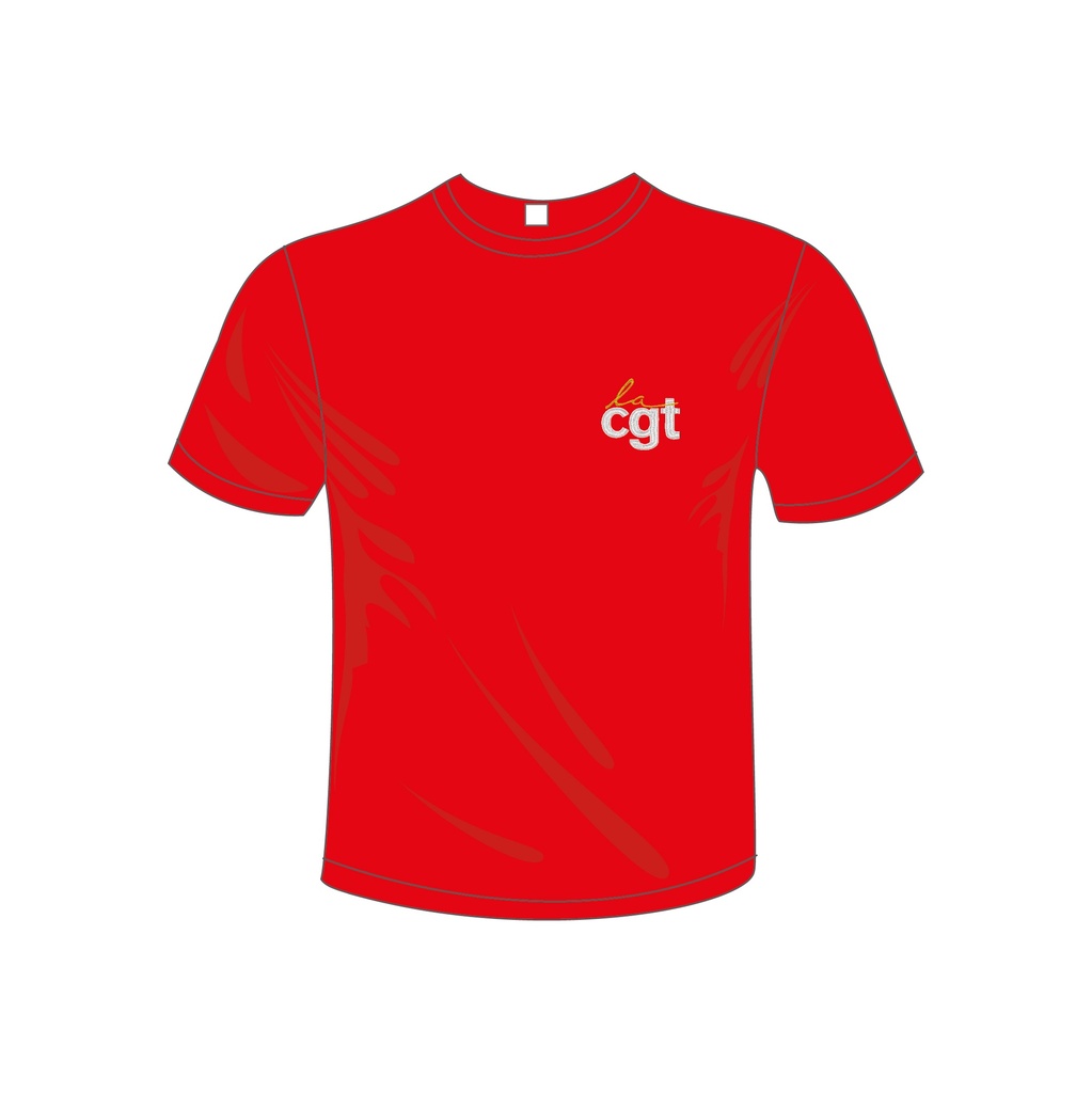 T-shirt rouge  Brodé Coeur