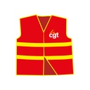 Gilet rouge avec bandes jaunes® 