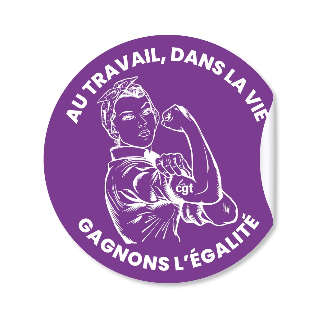 Autocollant vinyle Egalité pro - Lot de 100 Autocollants
