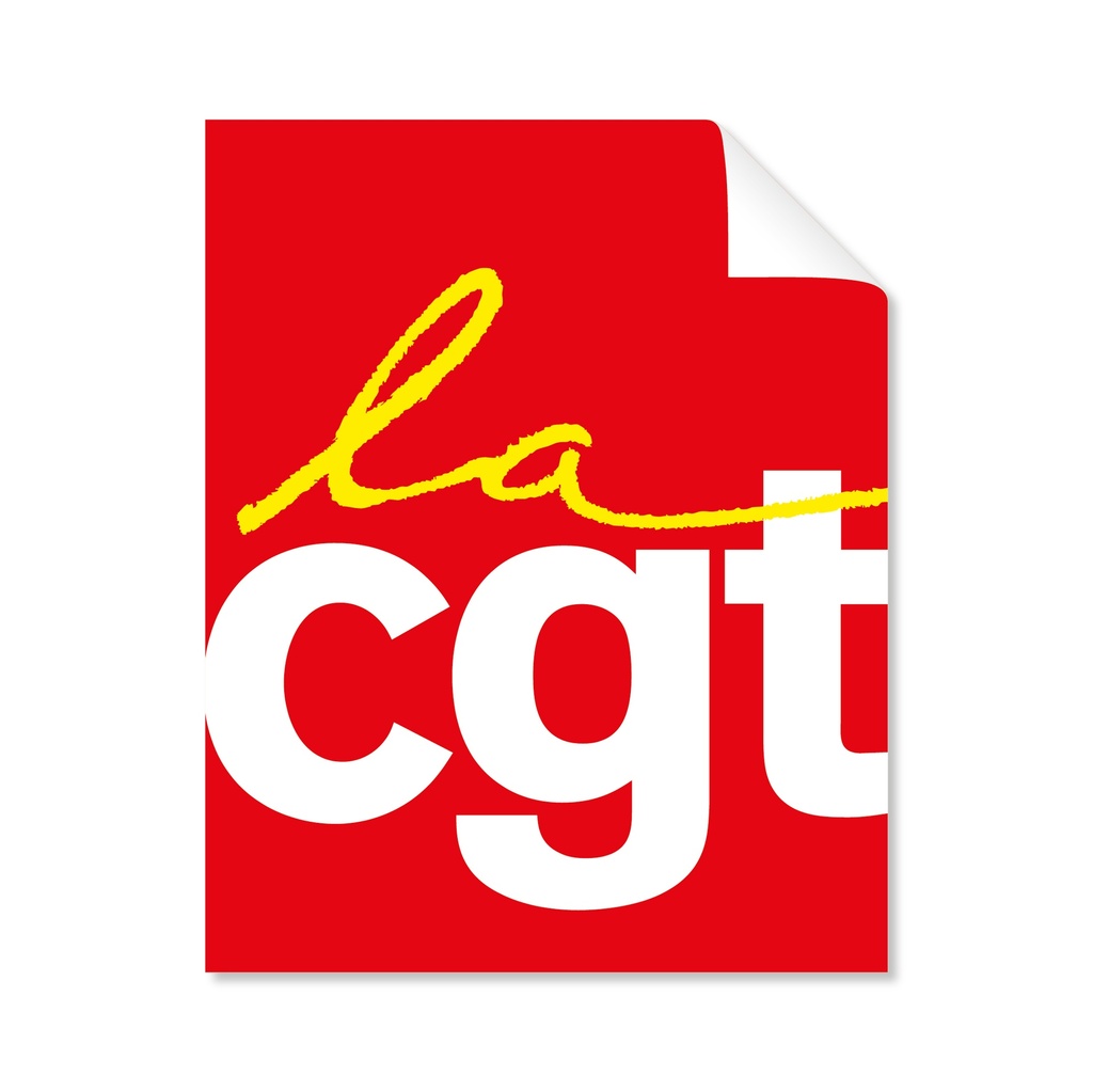 Autocollant vinyle LA CGT - Lot de 100 Autocollants