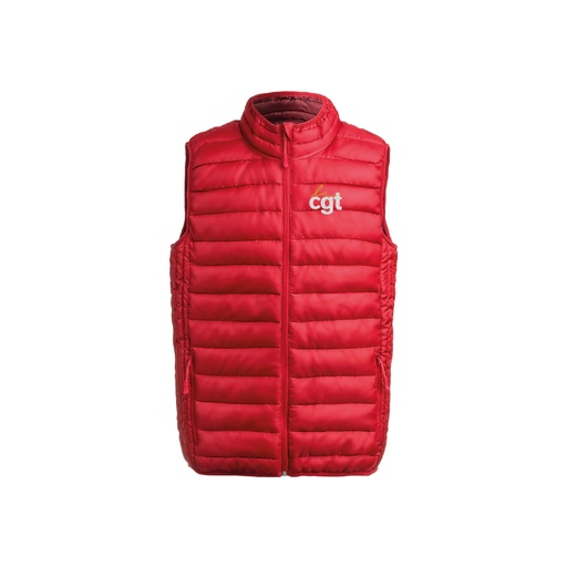 [BOUTIQUECGT6080ROJ] Doudoune rouge sans manche  brodée  