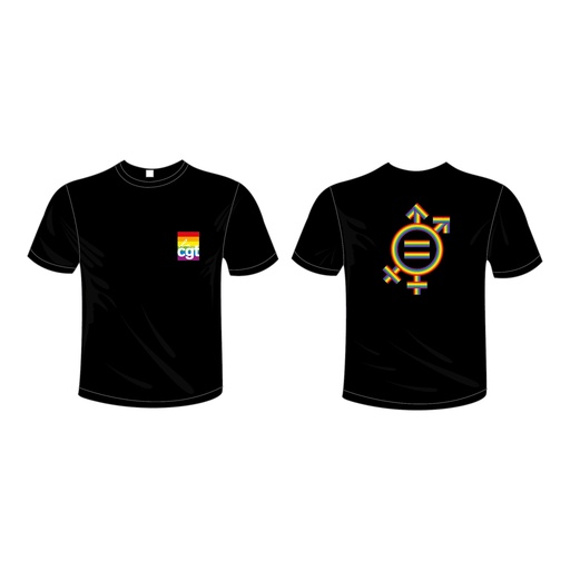 [BOUTIQUECGT11380309FIERTE] T-shirt noir Fierté