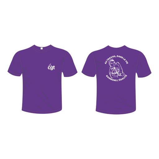 [BOUTIQUECGT11380712EGALITE] T-shirt violet Egalité pro 