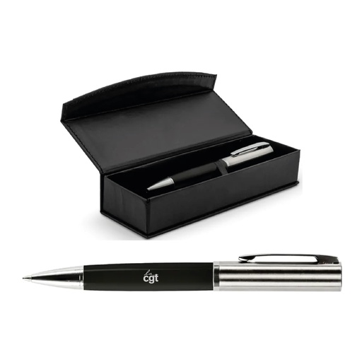 [BOUTIQUECGTLT82171NOIR] Stylo métal laredo avec son coffret cadeau
