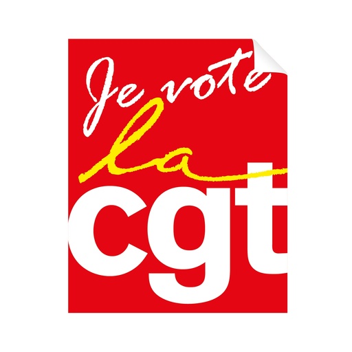 [BOUTIQUECGTAUTOELECT8X10] Autocollant vinyle Elections " Je vote la CGT" - Lot de 100 Autocollants