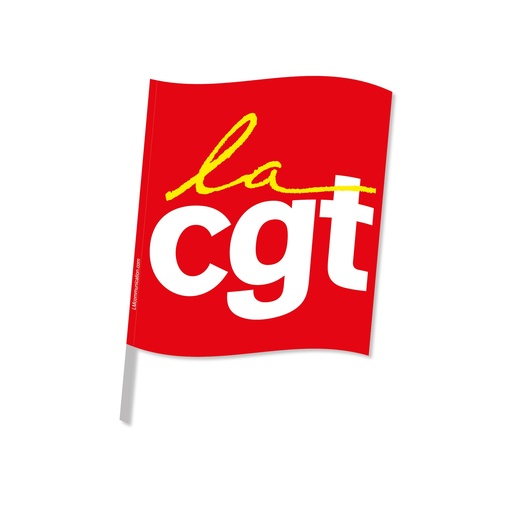 [CGTDRAPLACGT85X95] Drapeau La CGT 85x95 cm